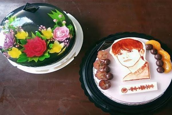 Cantik! Puding Lukisan Wajah Disertai Barcode Di Palembang