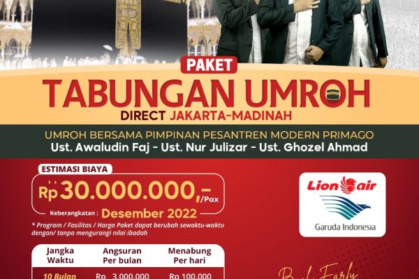 Umroh Sejak Dini, PRIMAGO Haji & Umroh membuka Program Tabungan Umroh bagi para Santri dan Walisantri Pesantren Modern PRIMAGO