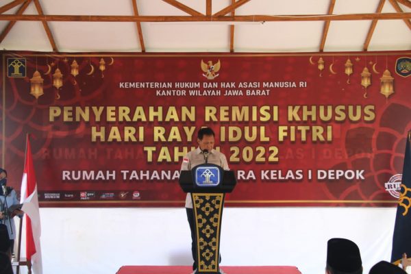 750 Warga Binaan  Rumah Tahanan Kelas I Depok Mendapatkan Remisi di Hari Raya Idhul Fitri 1443 H