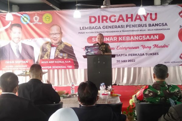 Mayjen TNI   Agus Arif Fadilah,  Terjadinya Oligarkhi Karena Sistem Politik Dapat Dijadikan Seperti itu.