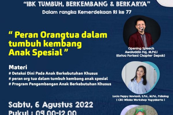 Forkesi Depok Ungkap Pentingnya Peran Orang Tua Bagi Tumbuh Kembang Anak Spesial