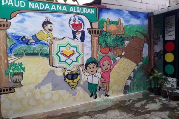 Buat Mural PAUD, Salam Kolaborasi Jabar Bergerak Depok Semakin Keren