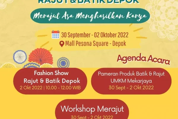 UMKM Mekarjaya Akan Menggelar Pagelaran Rajut dan Batik Depok