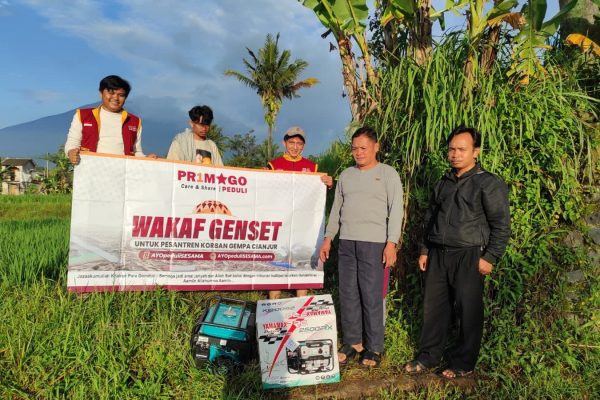 PRIMAGO Peduli Salurkan 3 Wakaf Genset Untuk Pesantren Terdampak Gempa di Cianjur