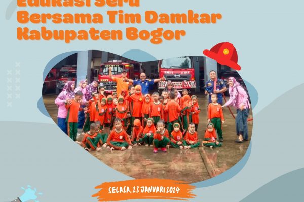 TK Islam Al-Iman Edutrip ke Damkar Kabupaten Bogor
