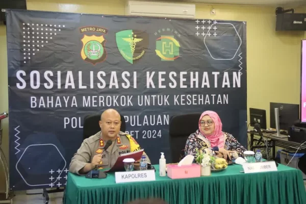 Seksi Dokkes Polres Kepulauan Seribu Sosialisasikan Bahaya Merokok untuk Kesehatan Personil Polres