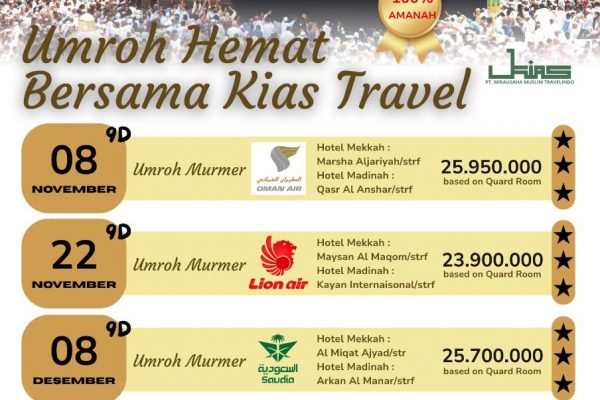 KIAS Travel Hadirkan Paket Umroh Hemat & Nyaman Akhir Tahun 2025