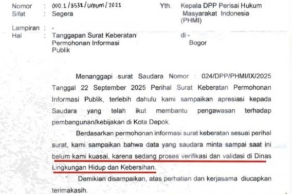 Gagal Memahami Esensi Akuntabilitas Publik, PHMI Gugat DLHK Depok ke KIJB