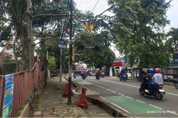 Marka Jalan Tertutup Rimbun Pohon, Indikasi Abainya DLHK Depok terhadap Keselamatan Siswa