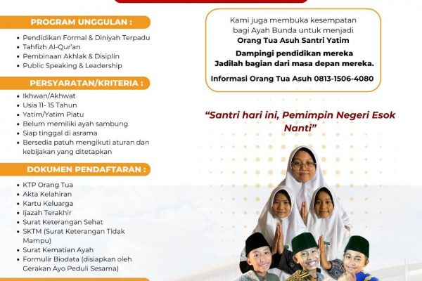 Peluang Emas: Beasiswa Full Pendidikan Santri Yatim dan Yatim Piatu di Pesantren Leadership Primago Tahun Ajaran 2026-2027