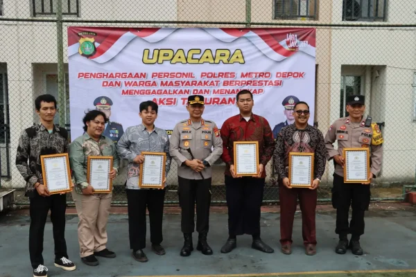 Kapolres Metro Depok Apresiasi Anggota dan Warga Penggagal Tawuran, Perkuat Sinergi Jaga Keamanan