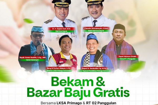 Meriahkan HUT Kota Depok ke 27th, Warga RT 02 Penggulan Pengasinan Sawangan Bersama LKSA Primago Gelar Bekam dan Bazar Baju Gratis 2026