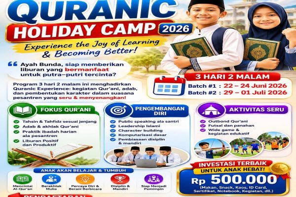 Liburan Berkesan, Akhlak Terbentuk, Waktu Produktif dan Bermanfaat dengan Quranic Camp Bimbel Primago 2026