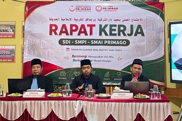 Rapat Kerja (Raker) Pesantren Leadership Daarut Tarqiyah Primago Tahun Ajaran 2026-2027 Lead with Excellence: Menyatukan Langkah, Menguatkan Manajemen, Menuju SDM Primago yang Solid